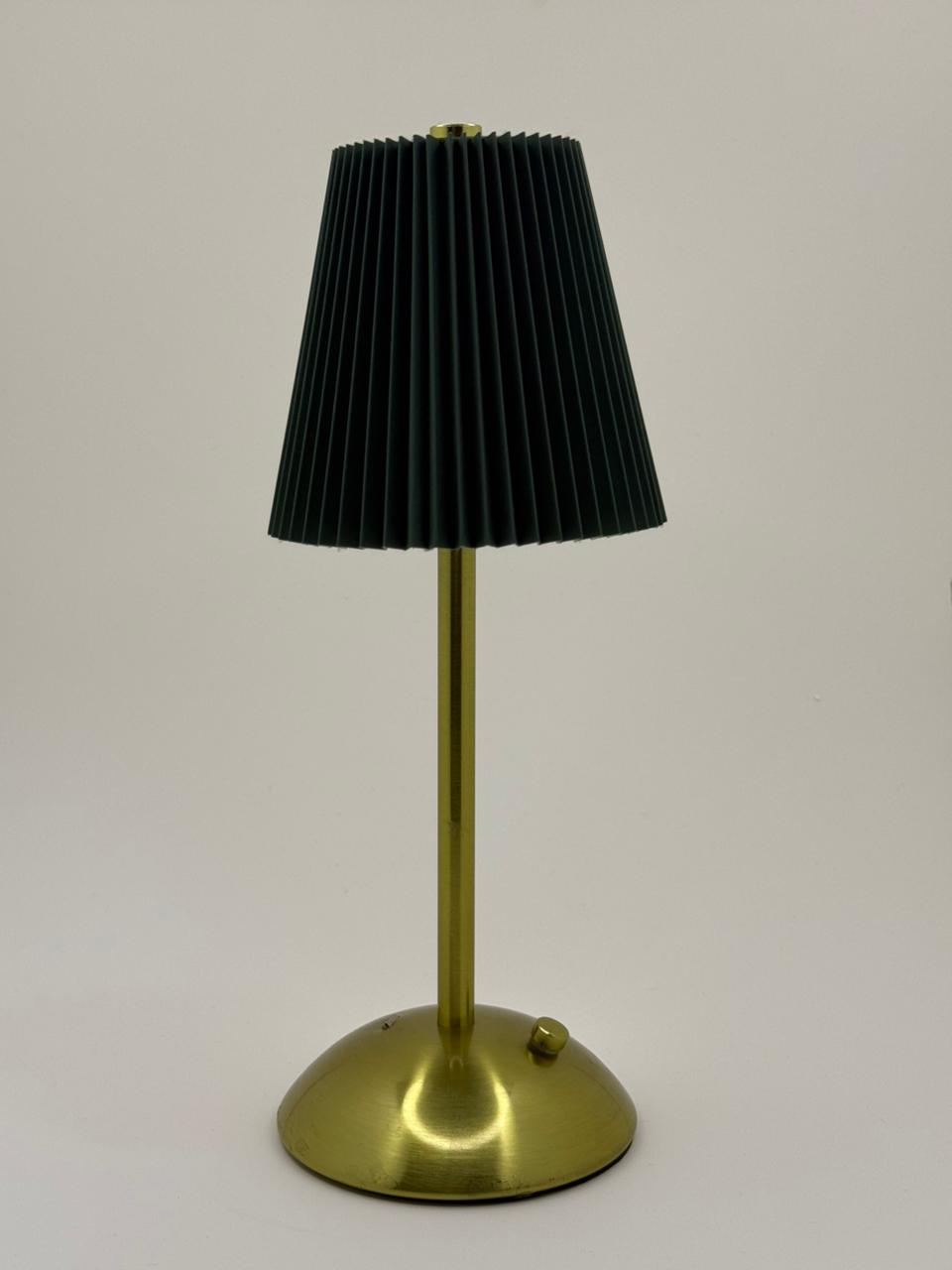 Vintage Black Pleated Rechargeable Accent Light