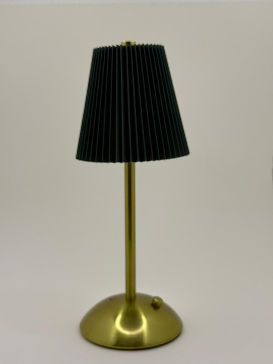 Vintage Black Pleated Rechargeable Accent Light