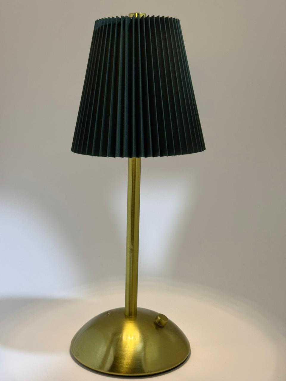 Vintage Black Pleated Rechargeable Accent Light