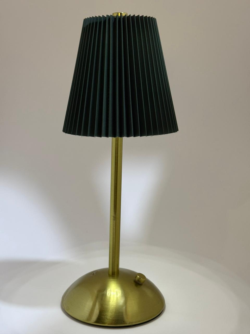 Vintage Black Pleated Rechargeable Accent Light
